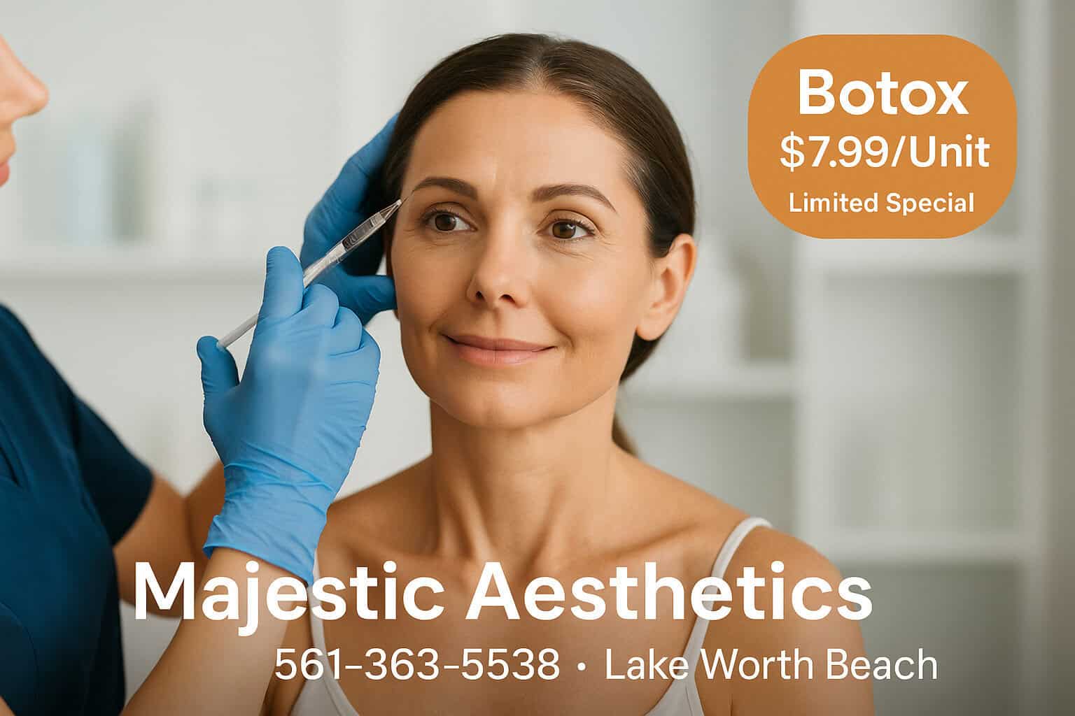Cheapest Botox Injections Lake Worth Beach at Majestic Aesthetics — natural results from $7.99 per unit